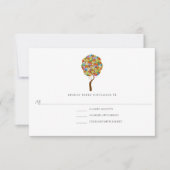 Bosbouwpatchwork Floral Fairy Tale Tree RSVP Kaartje (Voorkant)