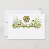 Bosbouwpatchwork Floral Fairy Tale Tree RSVP Kaartje (Achterkant)