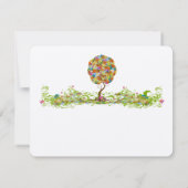 Bosbouwpatchwork Floral Fairy Tale Tree RSVP Kaartje (Achterkant)