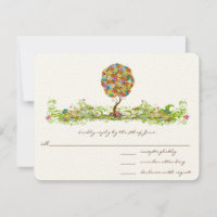 Bosbouwpatchwork Floral Fairy Tale Tree