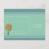 Bosbouwpatchwork Floral Fairy Tale Tree Uitnodiging Briefkaart (Achterkant)