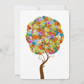 Bosbouwpatchwork Floral Fairytale boom Kaart (Achterkant)