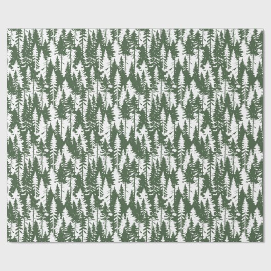 bosbouwpatroon cadeaupapier (Vlak)