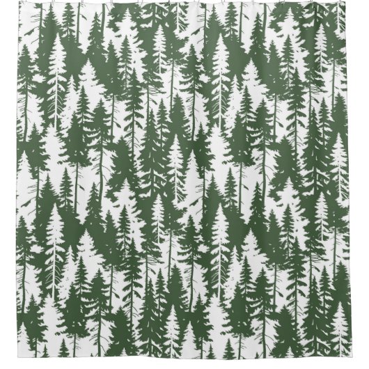 bosbouwpatroon douchegordijn (Voorkant)