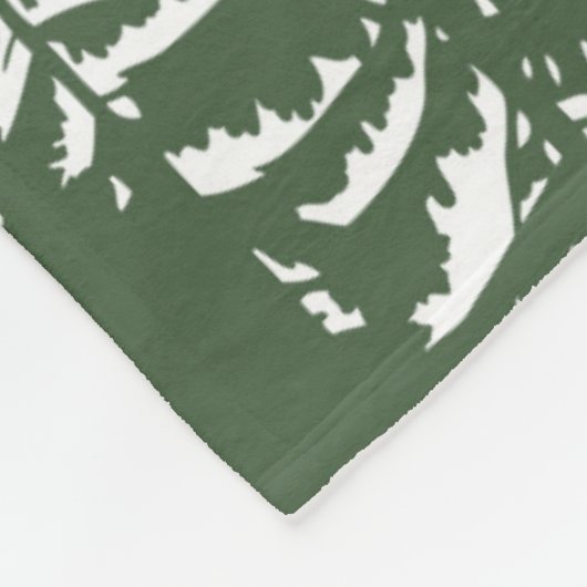 bosbouwpatroon fleece deken (Hoek)