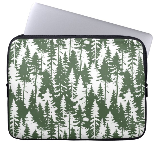 bosbouwpatroon laptop sleeve (Voorkant)