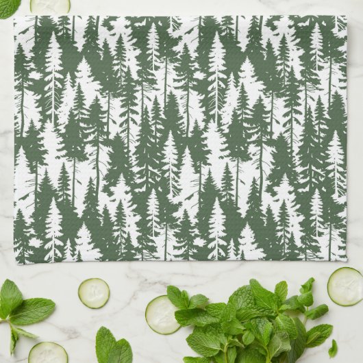 bosbouwpatroon theedoek (Gevouwen)