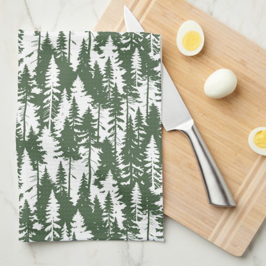 bosbouwpatroon theedoek (Quarter Fold)