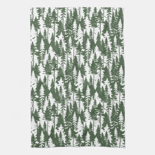 bosbouwpatroon theedoek (Verticaal)