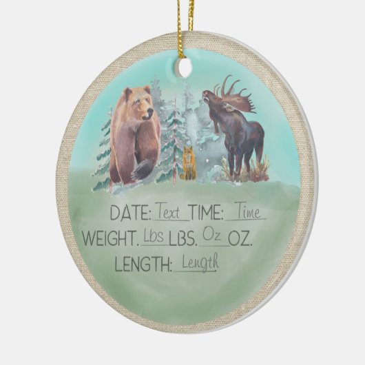 Bosbouwstatussen Keramisch Ornament (Links)