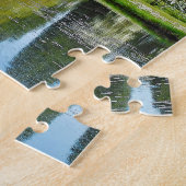 Bosbouwtuin en vijver legpuzzel (Zijkant)