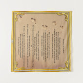 Bosbouwvoetafdrukken in de zand Sober Champions Wandkleed (Voorkant (horizontaal))