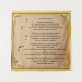 Bosbouwvoetafdrukken in de zand Sober Champions Wandkleed (Voorkant)