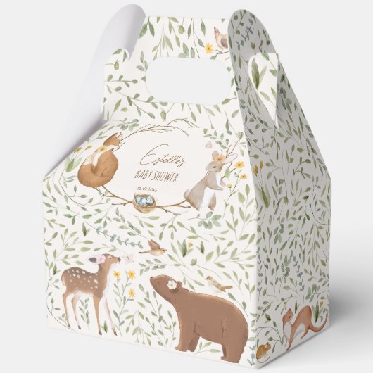 Bosbouwvriendelijke Baby shower Bedankdoosjes (Voorkant)