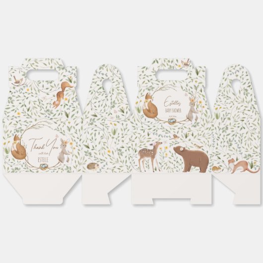 Bosbouwvriendelijke Baby shower Bedankdoosjes (Ongevouwen)