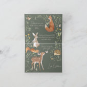 Bosbouwvriendelijke Baby shower Bedankkaart (Binnen)