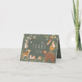 Bosbouwvriendelijke Baby shower Bedankkaart (Voorkant)