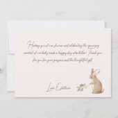 Bosbouwvriendelijke Baby shower Bedankkaart (Voorkant)