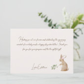 Bosbouwvriendelijke Baby shower Bedankkaart (Staand voorkant)