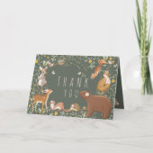 Bosbouwvriendelijke Baby shower Bedankkaart (Voorkant)