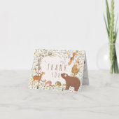 Bosbouwvriendelijke Baby shower Bedankkaart (Voorkant)