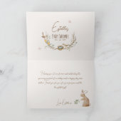 Bosbouwvriendelijke Baby shower Bedankkaart (Binnen)