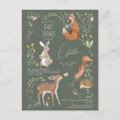 Bosbouwvriendelijke Baby shower Briefkaart (Voorkant)