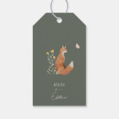 Bosbouwvriendelijke Baby shower Cadeaulabel (Achterkant)