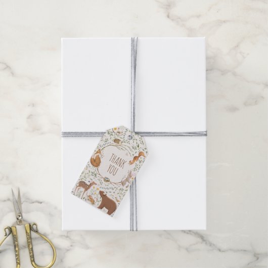 Bosbouwvriendelijke Baby shower Cadeaulabel (Met Touw)