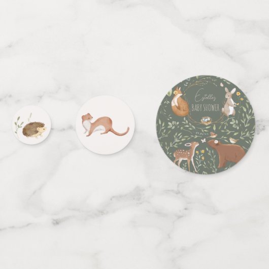 Bosbouwvriendelijke Baby shower Confetti (Voorkanten)