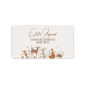 Bosbouwvriendelijke Baby shower Etiket (Voorkant)