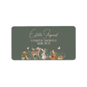 Bosbouwvriendelijke Baby shower Etiket (Voorkant)