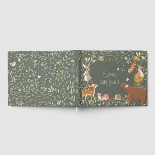 Bosbouwvriendelijke Baby shower Gastenboek (Volledig)