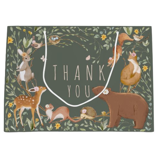 Bosbouwvriendelijke Baby shower Groot Cadeauzakje (Voorkant)