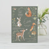 Bosbouwvriendelijke Baby shower Kaart (Staand voorkant)