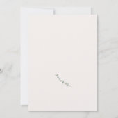 Bosbouwvriendelijke Baby shower Kaart (Achterkant)