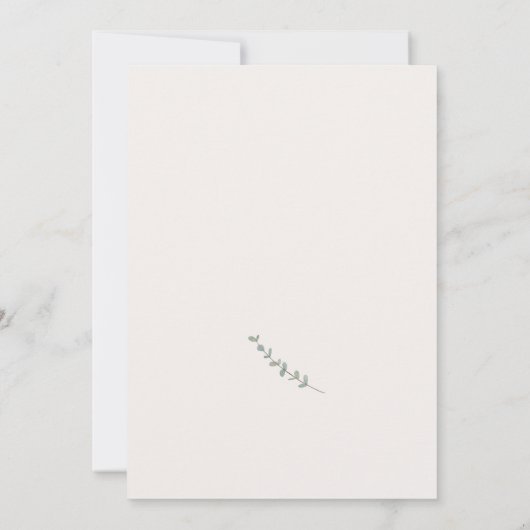 Bosbouwvriendelijke Baby shower Kaart (Achterkant)