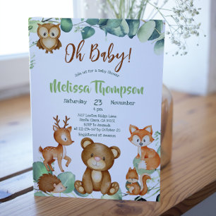 Bosbouwvriendelijke Baby shower Kaart