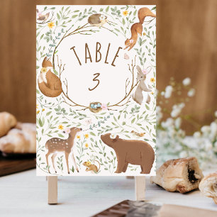 Bosbouwvriendelijke Baby shower Kaart