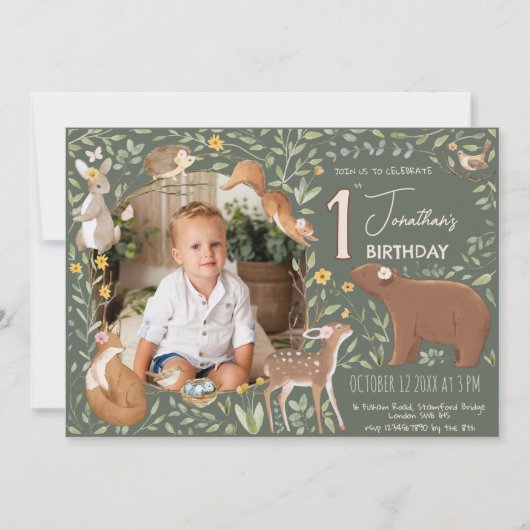 Bosbouwvriendelijke Baby shower Kaart (Voorkant)