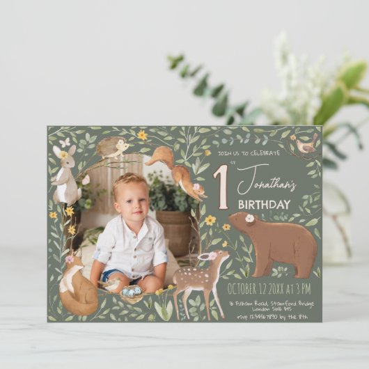 Bosbouwvriendelijke Baby shower Kaart (Staand voorkant)