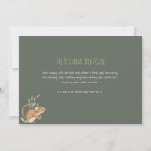 Bosbouwvriendelijke Baby shower Kaart (Achterkant)