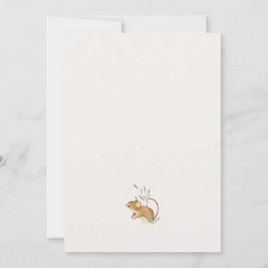 Bosbouwvriendelijke Baby shower Kaart (Achterkant)