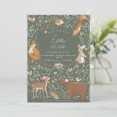 Bosbouwvriendelijke Baby shower Kaart (Staand voorkant)