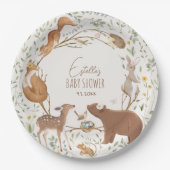 Bosbouwvriendelijke Baby shower Papieren Bordje (Voorkant)