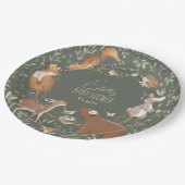 Bosbouwvriendelijke Baby shower Papieren Bordje (Gekanteld)