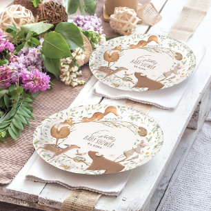 Bosbouwvriendelijke Baby shower Papieren Bordje