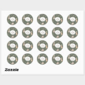 Bosbouwvriendelijke Baby shower Ronde Sticker (Vel)