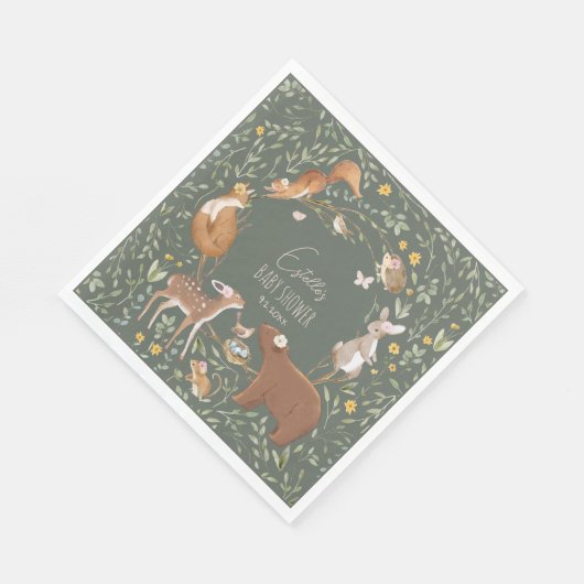 Bosbouwvriendelijke Baby shower Servet (Hoek)