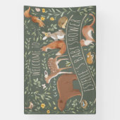 Bosbouwvriendelijke Baby shower Spandoek (Verticaal)